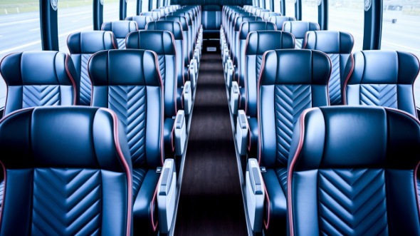 wichita falls 55 passenger charter bus inside