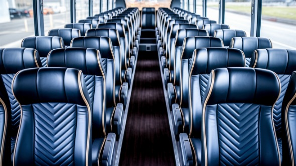 wichita falls 56 passenger charter bus inside